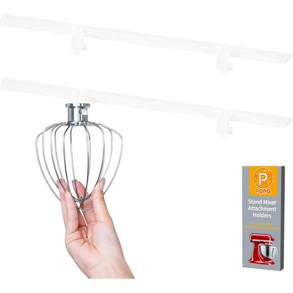 4 Pack Stand Mixer Attachment Holders Compatible with Kitchenaid Mixer Accessories,for Storage Organize Your Kitchen Aid Attachments(Transparently)