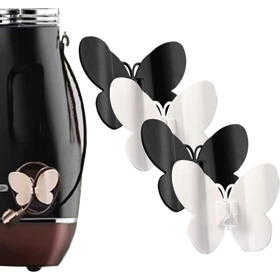 4 Pack Stand Mixers Cord Organizer for Kitchen Appliances, Cord Wrapper Used To Stick On Small Home Appliance, Wire Storage Attachment for Air Fryer, Coffee Maker, Blender (2 Black +2 White)