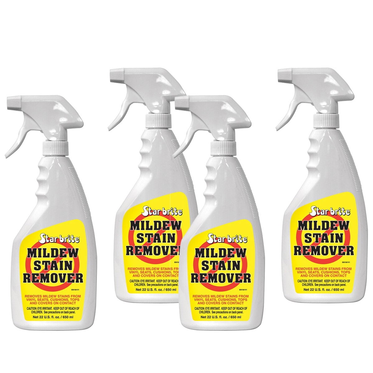 4Pack Star Brite Mildew Stain Remover 22oz Good for Vinyl Seats and