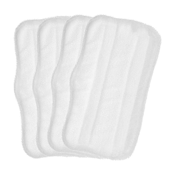 4 Pack Steam Mop Pads Replacement, Washable Microfiber Cleaning Pads for Hard Floors, Compatible with Most Steam Mops