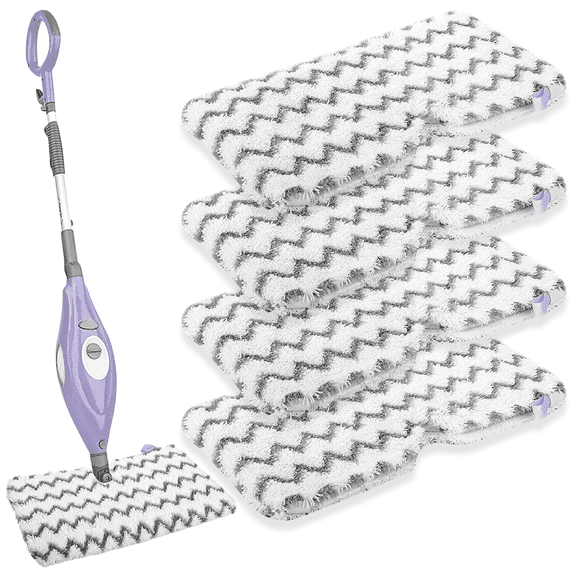 Steam Mop Pads for Shark S3501, S3601, SE460, S3801, S3901, Replacement Steam Packet Map Pads Microfiber Scrub Mop Pads for All Hard Floors, 4 Pack
