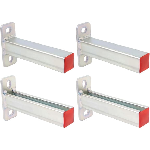 4 Pack Steel Shelf Bracket,Display Bracket,DIY Projects,Metal Strut Channel,Steel Slotted Bracket,Pipe Support, 8 Inch Long.