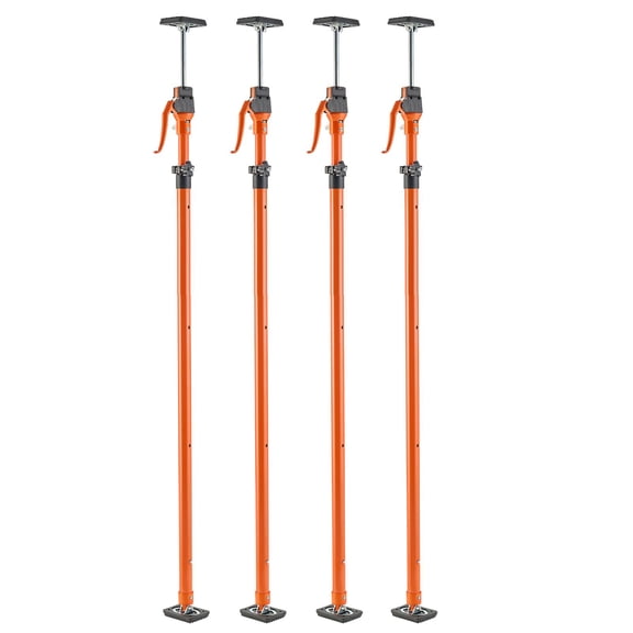 4-Pack Steel Telescopic Cabinet Jack Support Pole 49-114 Inch Adjustable 3rd Hand System 198 lbs Drywall Lifting Tool