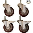 thumbnail image 1 of 4-Pack Stem Casters (2-Swivel and 2-Braking Swivel) (4-INCH), 1 of 1