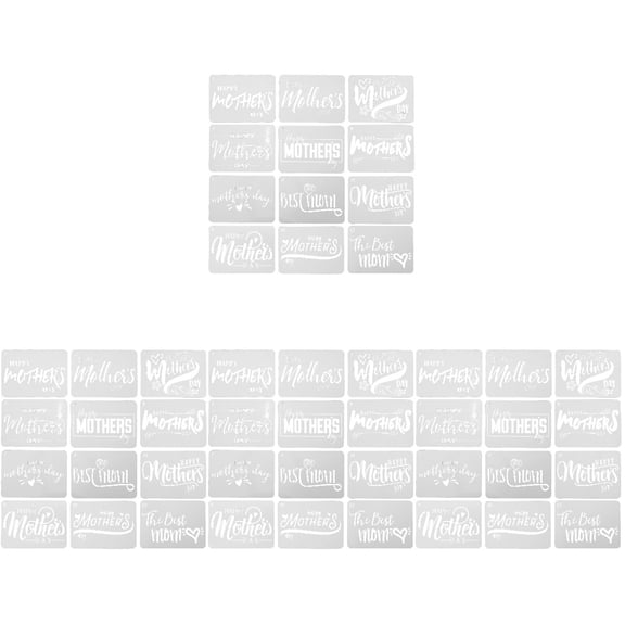Hytrove Wall Painting Diy Stencils White Pet 48Pcs 0.8X8.3X11.4In
