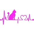 thumbnail image 1 of 4 Pack - StickerDad® CAT Heartbeat V1 Lifeline Vinyl Decal (Size: 8", Color: HOT Pink) - Windows, Walls, Bumpers, Laptop, Lockers, etc., 1 of 1