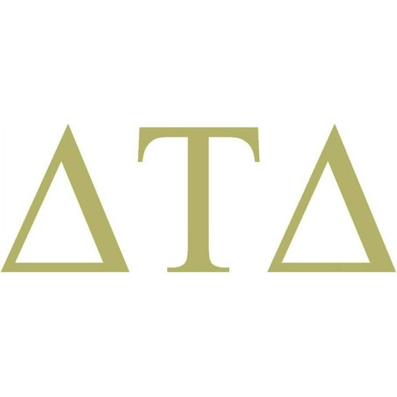 4 Pack - StickerDad Delta Tau Delta Fraternity Vinyl Decal by StickerDad - Size: 6", Color: Gold - Windows, Walls, Bumpers, Laptop, Lockers, etc.