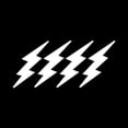 thumbnail image 1 of 4 Pack - StickerDad® Lightning Bolts Pack of 4 for Helmet, Windows, Walls, Bumpers, Laptop, Lockers (WHITE, 3 Inches), 1 of 1