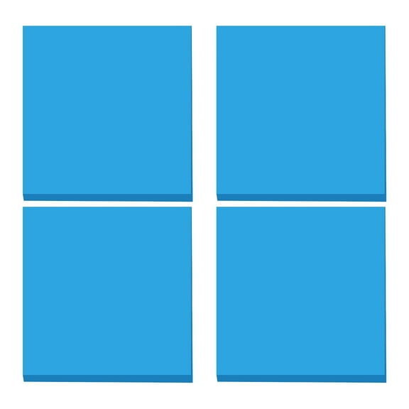 4 Pack Sticky Notes,Greener Notes,Sweet Sprinkles Collection,Bright Post Stickies Colorful Big Rectangular Sticky Notes for Office, Home,Meeting, 100 Sheets/pad,3x3 in(Blue)