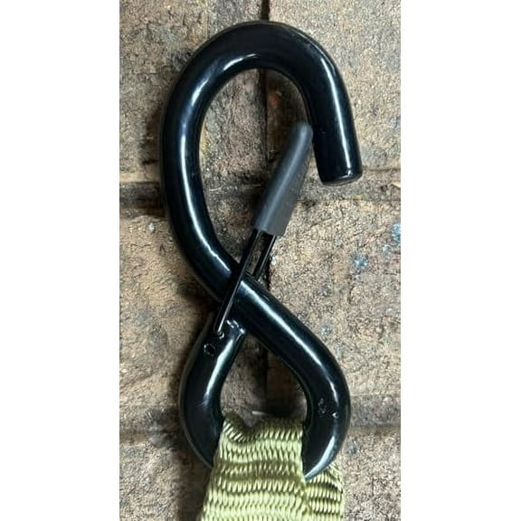 4 Pack Strapoutlaw.com 1 1/2" x 15' Heavy Duty Ratchet Strap and Cargo Tie Down Kit, (4) Soft Loops Black and Green