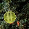 thumbnail image 1 of 4 Pack Striped Christmas Ornaments Set, 4 Inch Plastic Decorative Balls, Red Green Blue Purple for Tree Hanging, Festive Home Party Decor(Green), 1 of 5