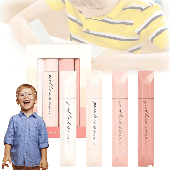 4-Pack Strong Double Sided Tape Roller, 0.23in x 16.4ft Refillable Adhesive Glue for Gift Wrapping, Scrapbooking, Journals, Photo Mounting & School Office Crafts,Adhesive Tape Glue for Gift Wrapping