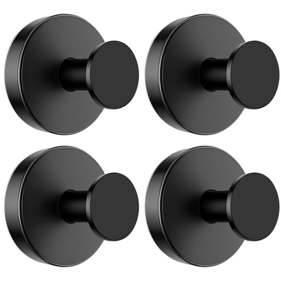 4 Pack Strong Suction Cup Hooks for Hanging Metal Shower Hooks, Heavy-Duty Towel Hooks for Bathrooms, Reusable Suction Mount Hooks for Glass Tile Mirror