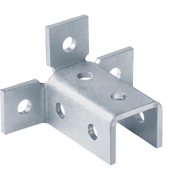 4 Pack Strut Brackets for 1-5/8" Strut Channel,Wing Shaped Fittings | 9 Hole Triple Wing Connector