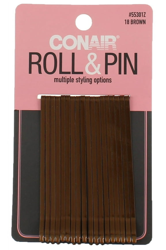 4 Pack - Styling Essentials Roller Pins, Brown 18 ea