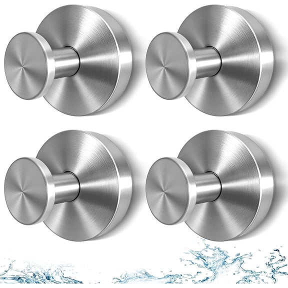 4 Pack Suction Cup Hooks for Shower, Upgraded Heavy Duty Vacuum Lock Stainless Steel Towel Rustproof No Drill Wall for Glass Door Tile Windows