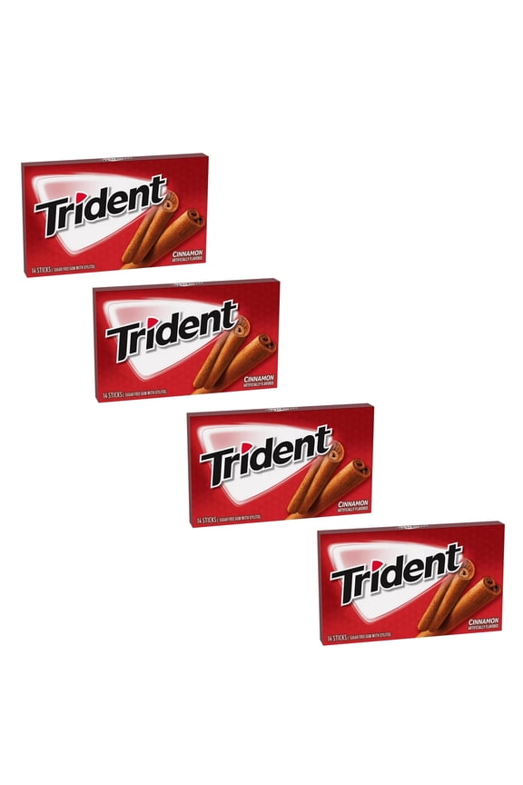 4 Pack Sugar-Free Chewing Gum | Multipack Cinnamon Flavoured Gum - 14 Pieces Per Pack | RADYAN
