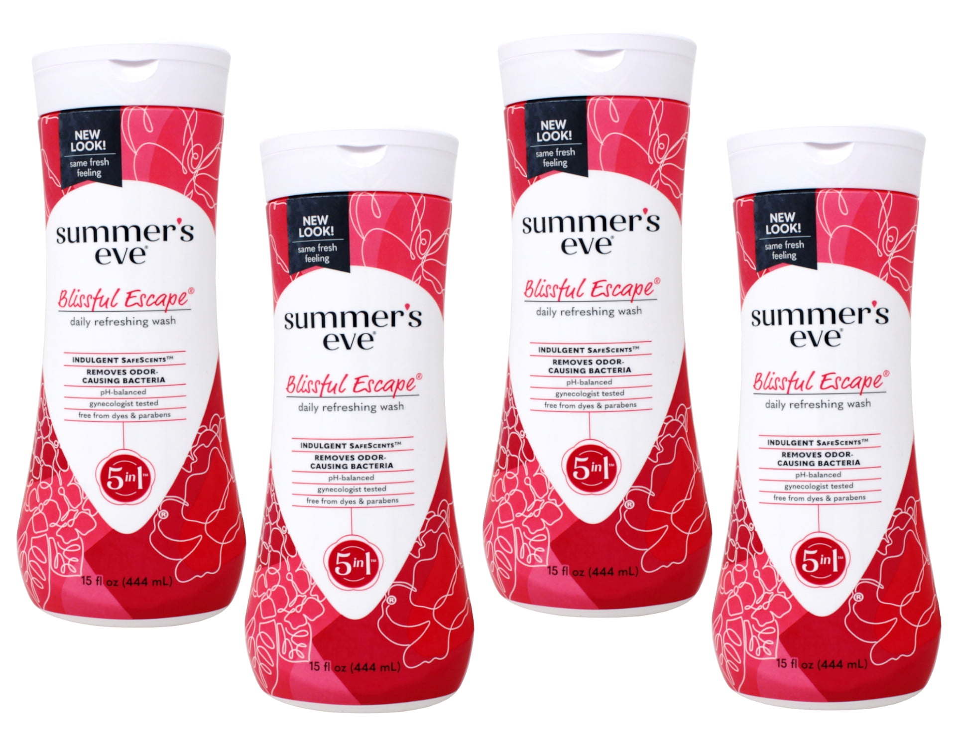 4 Pack - Summer's Eve Cleansing Wash, Blissful Escape, 15 fl oz