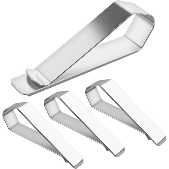4 Pack Sun Visor Photo Clips, Stainless Steel Sun Visor Clips for with Adhesive Clip Mounting Kit for Custom Displays (Photo Frames Not Included), Hold Accessory for , & Office