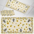 thumbnail image 1 of 4 Pack Sunflower Bee Fluorescent Light Covers for Ceiling Lights Country Summer Floral Bee Nest Linen Texture Magnetic Ceiling Light Covers Overhead Light Filters for Office Classroom Home, 1 of 9