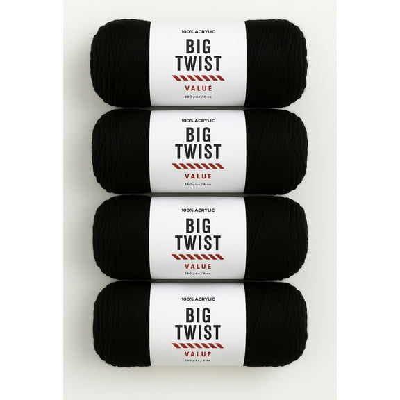 4 Pack Super Saver Bundle Big Twist in Black