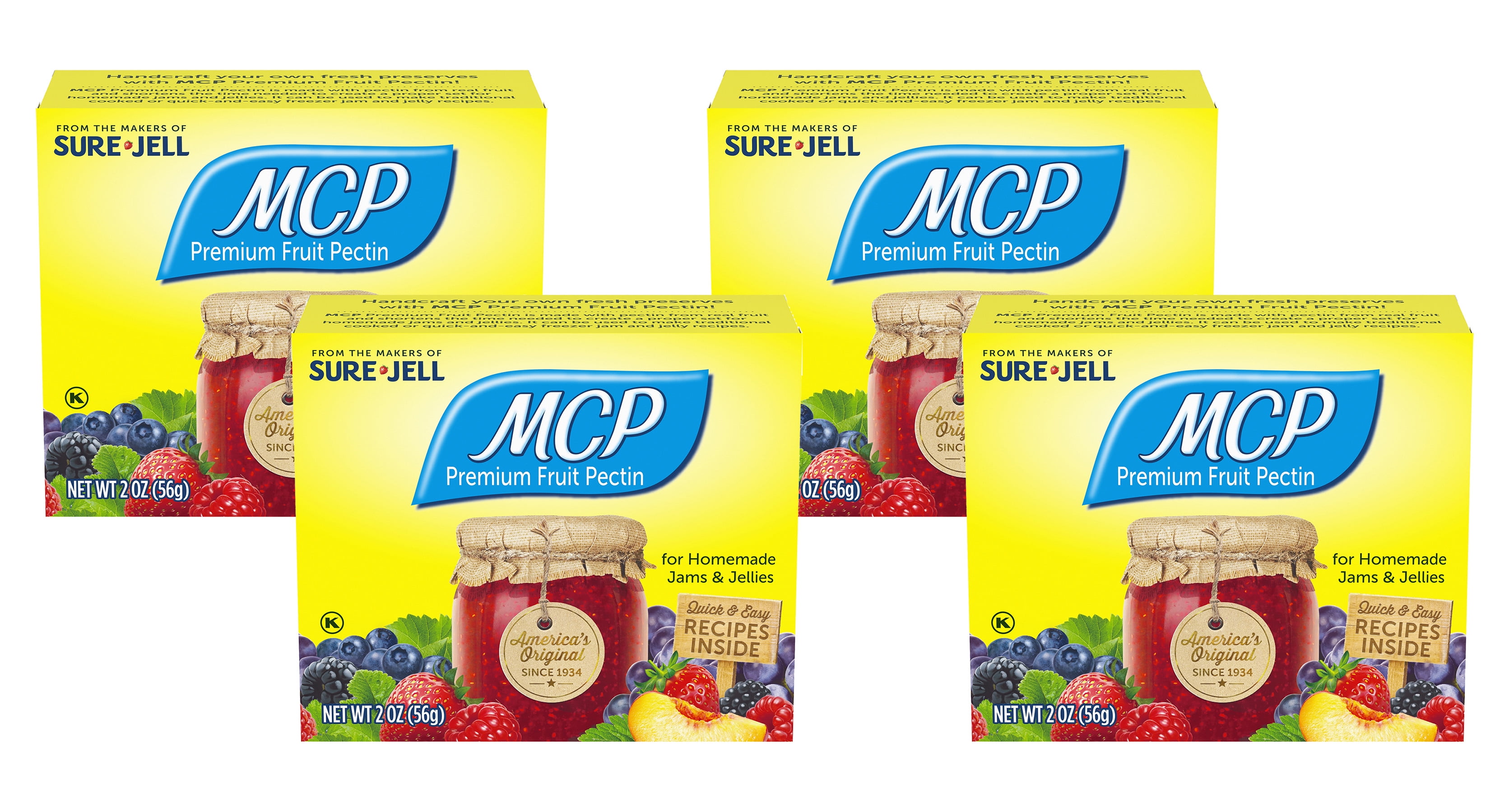 (4Pack) Sure Jell MCP Premium Fruit Pectin box, 2 oz