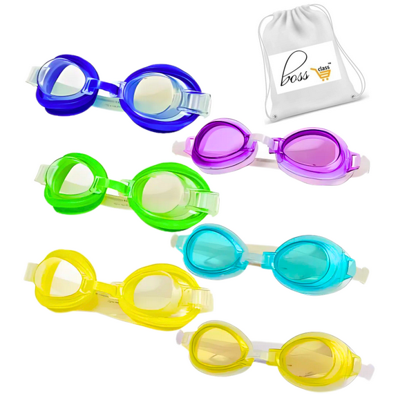 4-Pack Swim Goggles COLORS MAY VARY Comfortable Adjustable Swimming Masks Snorkeling Underwater Pool Beach Fun Acitvity Summer Gift