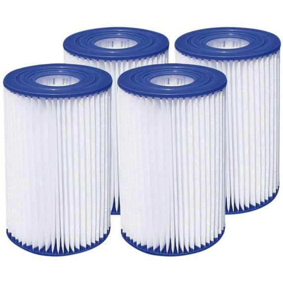 4 Pack Swimming Pool Filter Size A or C Pump Pool Replacement Filter Cartridge Type A Or C Filters for Intex Easy Set Pool Filter Pumps