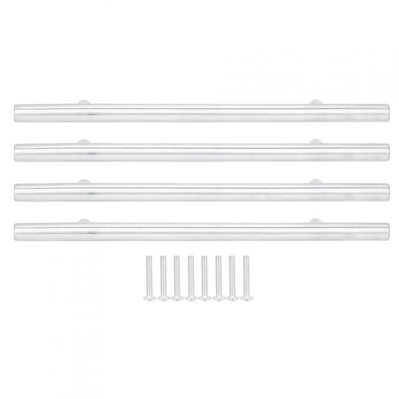 Neyseki 4pcs Stainless Steel T‑Bar Handle Furniture Hardware for Wardrobes Drawer Cabinet Sliding Doors