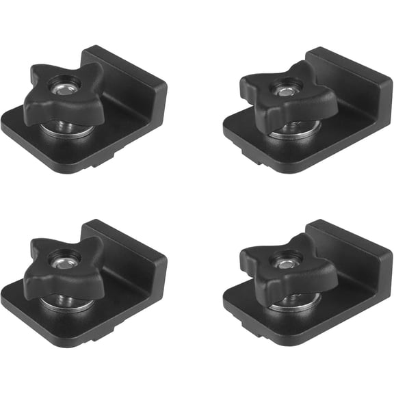 4-Pack T-Track Stop Block Set, Woodworking Accessories for 3/4 Double-Cut Profile or T-Track Table Including Both Inline and Lateral Stops, TTK018