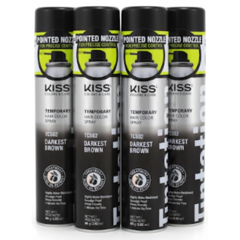 4 Pack Tintation Color Spray TCS02 Darkest Brown - Walmart.com