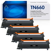 4-Pack TN660 TN-660 Toner Cartridge Black High Yield Compatible for Brother TN660 TN-660 TN630 TN-630 Work for Brother HL-L2300D HL-L2305W HL-L2320D HL-L2380DW MFC-L2740DW