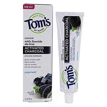 (4 Pack) TOM's OF MAINE Charcoal Anticavity Paste 4.7 OUNCE