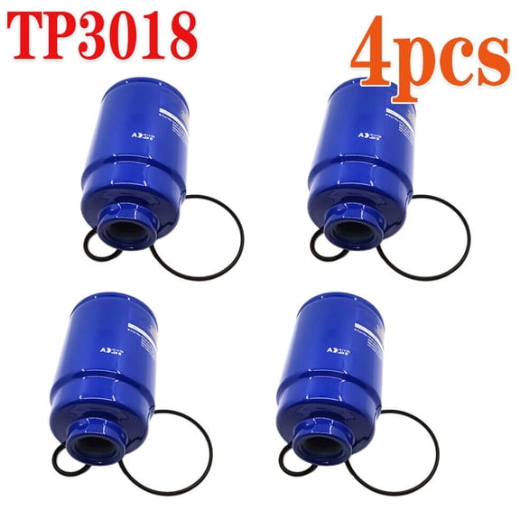 4 Pack TP3018 Fuel Filter Fit for 2001-2016 GMC 6.6L Duramax Diesel Engines