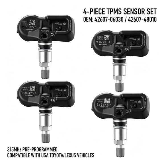 4-Pack TPMS Sensor 42607-48010 Pre-Programmed For 2019-2021 2020 - 2021 Toyota Tundra