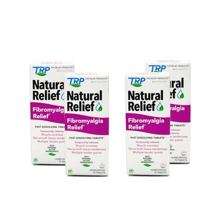 4 Pack - TRP Natural Relief Fibromyalgia Relief Fast Dissolving Tablets, 70 count