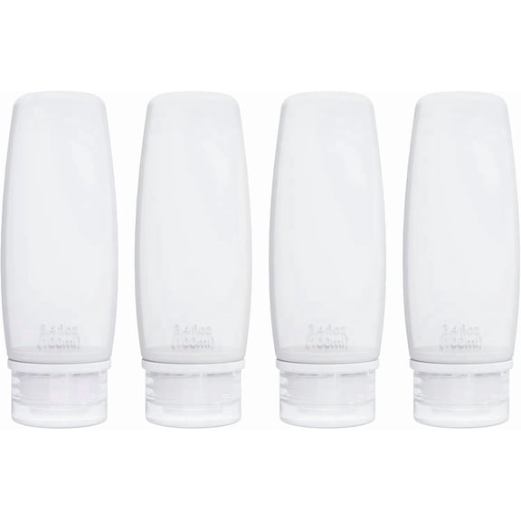 4-Pack TSA-Compliant Travel Squeeze Bottles - Portable Leak-Proof & Refillable,  Dispenser for Toiletries & Skincare Products, Essential for Air Travel