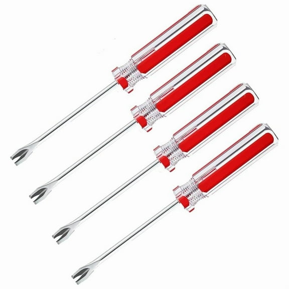 4 Pack Tack Lifter Tack Puller Nail Puller, U Tip Nail Staple Rivet Staple Puller Staple Remover Tool,4 * hammer tacker,As Shown