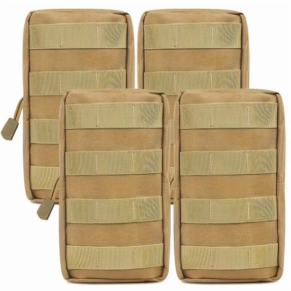 4-Pack Tactical Waist Packs for Hiking Outdoor Sports - Durable Nylon EDC Pouches