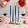 thumbnail image 1 of 4 Pack Taper Candles 10 Inch Twisted Decorative Candles for Dinner Table Elegant Long Candles for Candle Holders Romantic Wedding Centerpiece Dripless Candles Silver Gold, 1 of 5