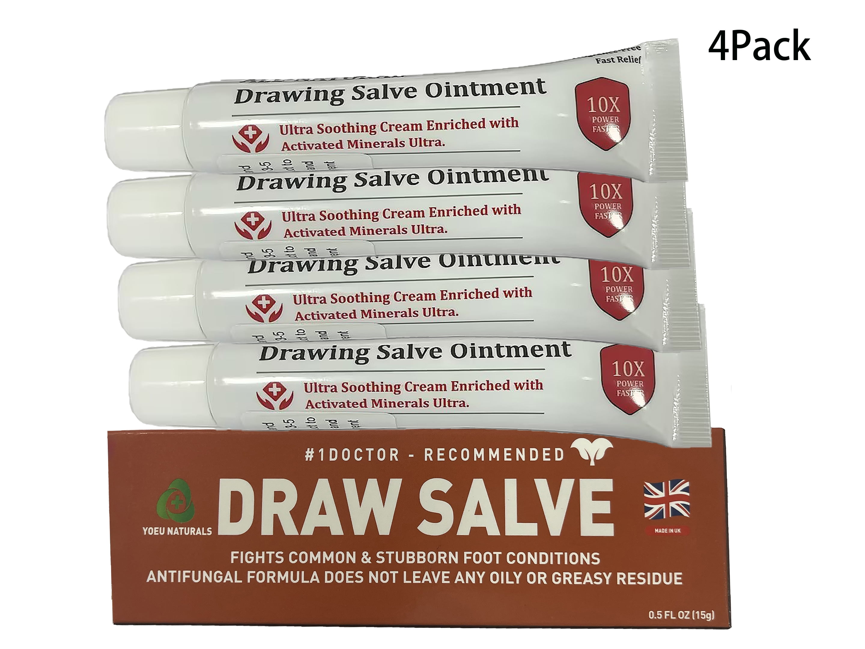 4 Pack Tea Tree Extract Ointment Cream for Jock Itch, Hand and Foot