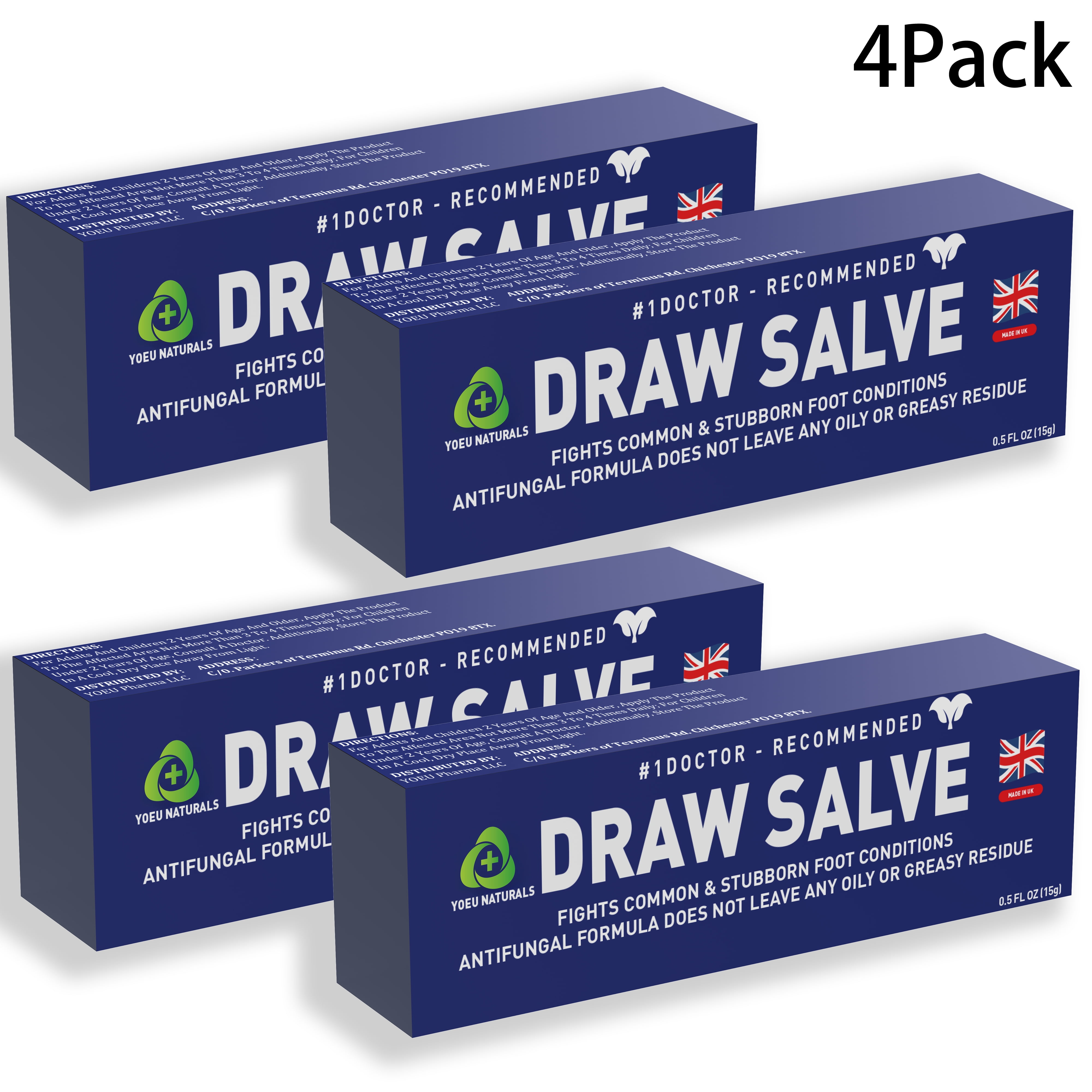 4 Pack Tea tree oil cream Antifungal cream, itchy foot relief, Jock