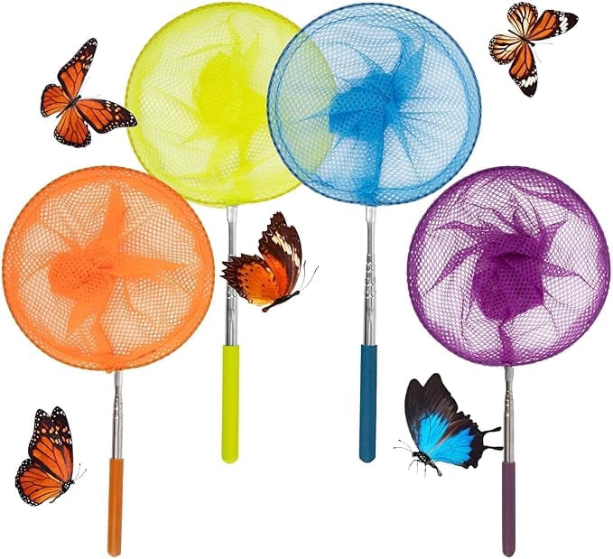 4 Pack Telescopic Butterfly Fishing Nets - Butterfly Catcher Catching ...