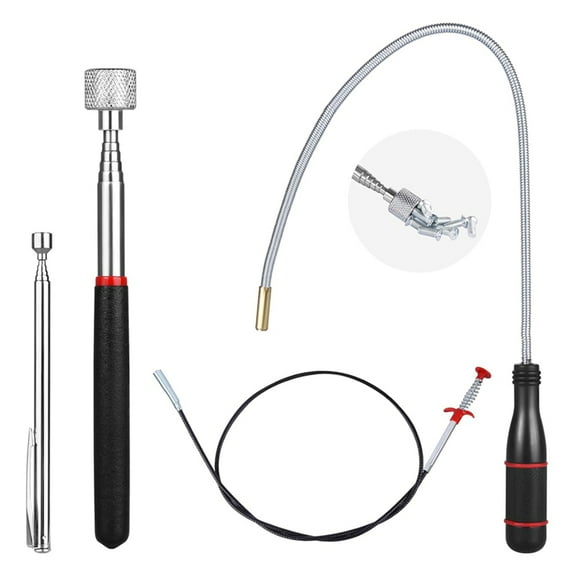 4 Pack Telescoping Magnet Pick-Up Tool Set, Extendable Magnetic Telescoping Pickup To12L283