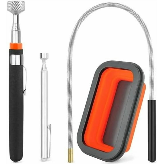 4 Pack Telescoping Magnet Pick-up Tool Set with Magnetic Parts Tray, Extendable Magnetic Pick Up Tools & Flexible Magnet Pickup Tool$$Tools & Hardware Other