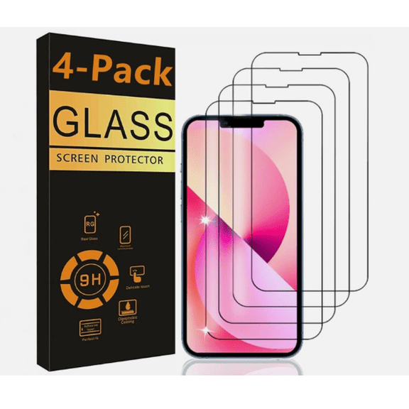 4 Pack Tempered Glass Screen Protector for iPhone 16 Pro Max  9H Hardness, HD Clear, Anti-Scratch, Bubble-Free Installation