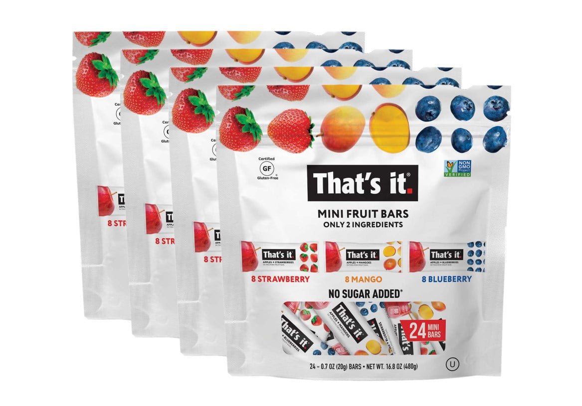 4 Pack That's it Mini Fruit Bars, 24 Count