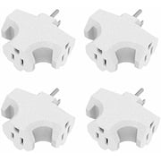 4 Pack Three Plug Outlet T-Shaped Adapter
