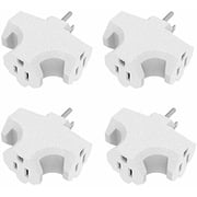 4 Pack Three Plug Outlet T-Shaped Adapter