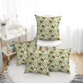 4 Pack Throw Pillow Covers Bees and Flower Breathable Pillow Cases